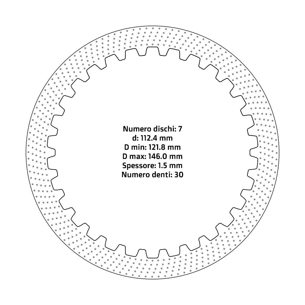 Clutch plates NRTeam Suzuki RM 250 (96-12) - Steel set DS02.S012.7