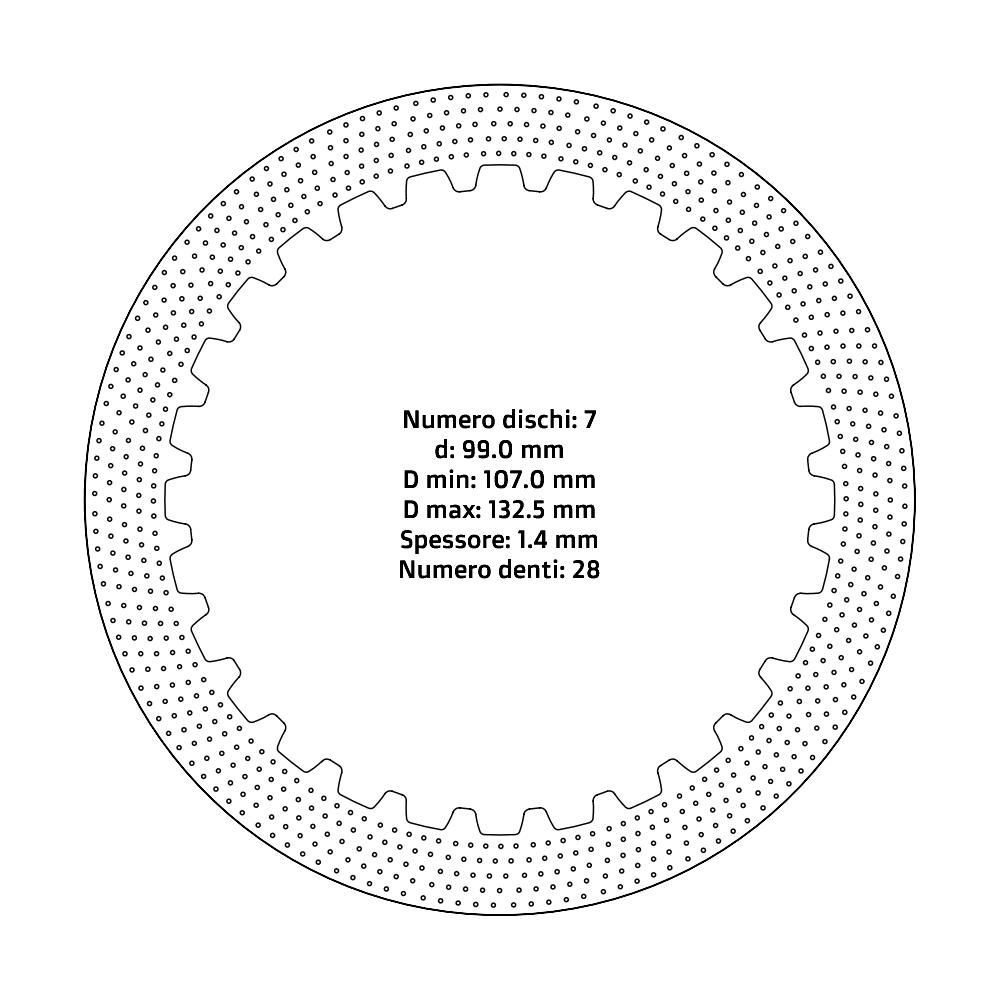 Clutch plates NRTeam Suzuki RM 125 (92-12) - Steel set DS02.S016.7