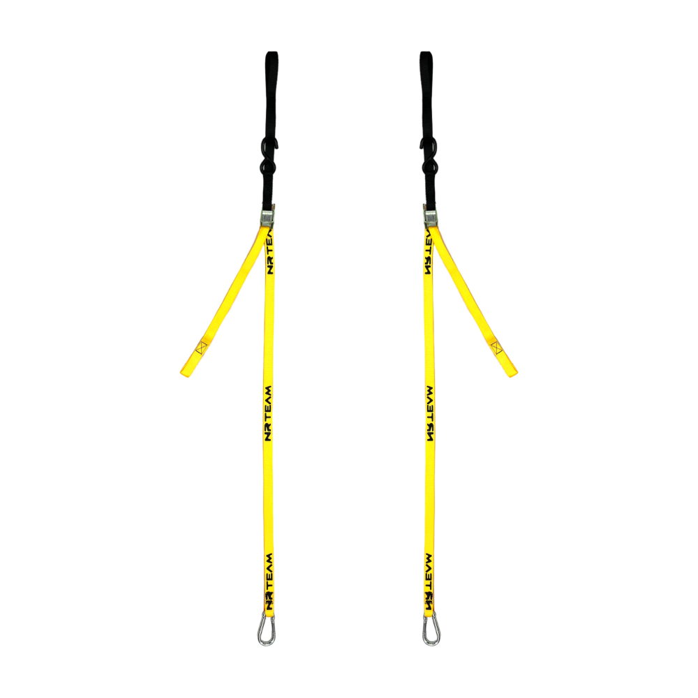 Pair of motorcycle straps Tie Down 25mm NRTeam yellow DS89.TD10G