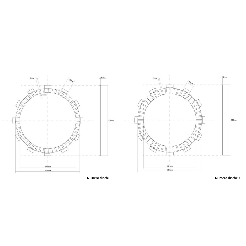 Clutch Discs (Friction) FCC Honda CRF 250 X (04-17) FCC.0171