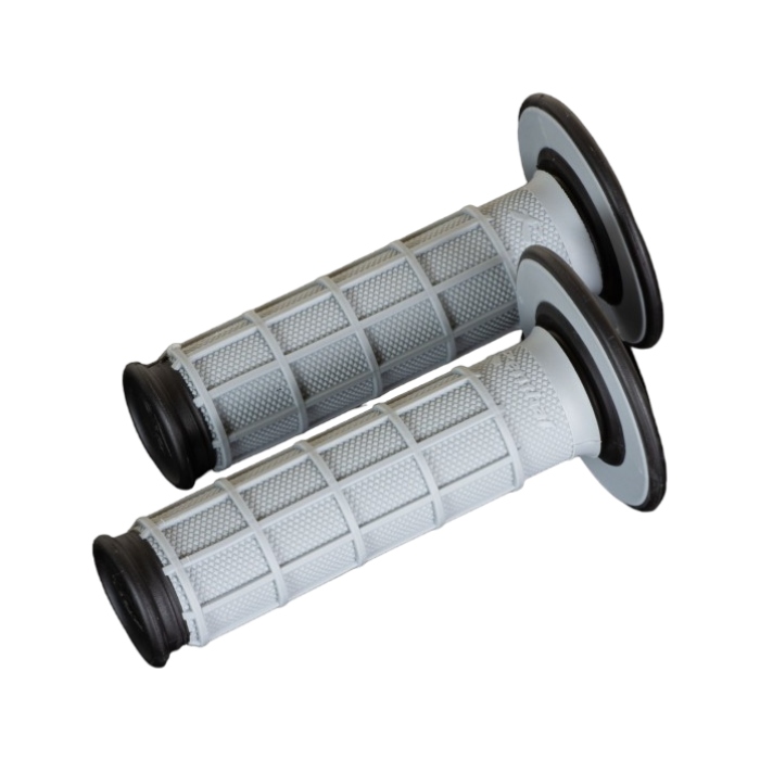 Pair of Grips off-road Renthal Dual Full Waffle - black grey R-G152