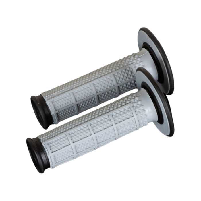 Pair of Grips off-road Renthal Dual Half Waffle Tapered - black grey Pair of Grips off-road Renthal Dual Half Waffle Tapered - black grey